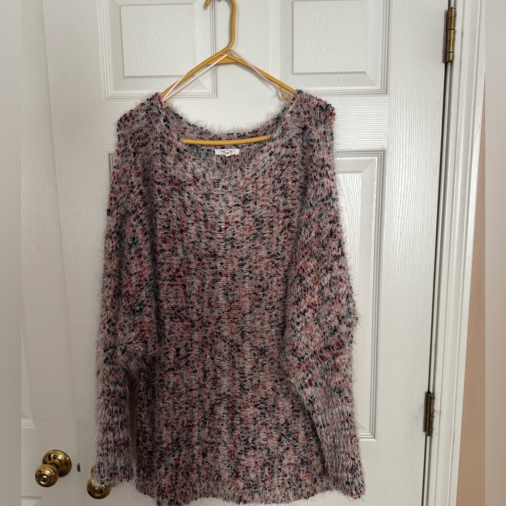 Maurices multi color shag like sweater size XXL